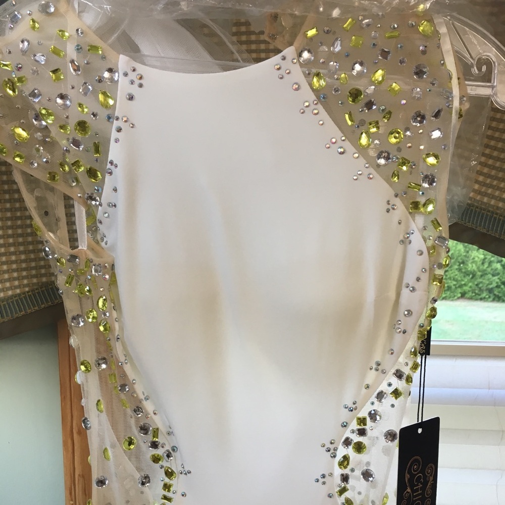 Brand new with tags off white gown size small